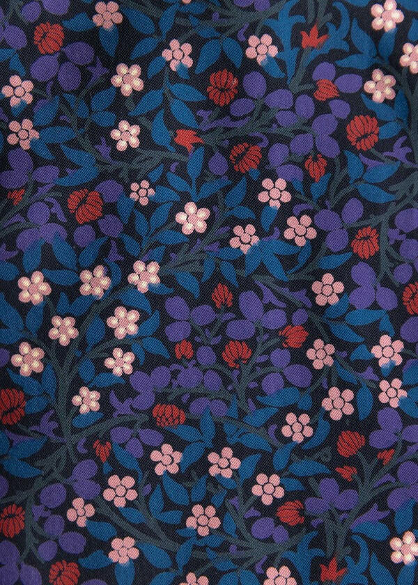 People Tree V&A 聯名幸運草長版襯衫洋裝 - 黑色