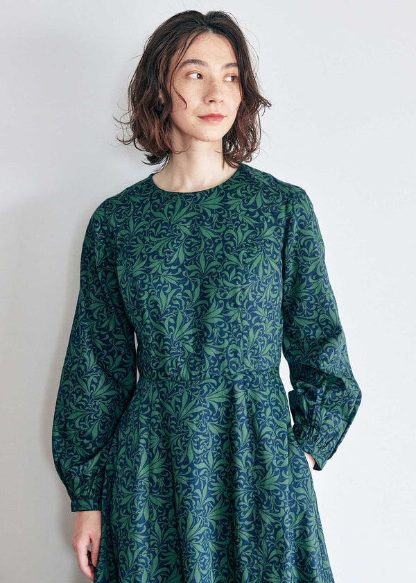 People Tree V&A 聯名幸有機棉葉紋洋裝