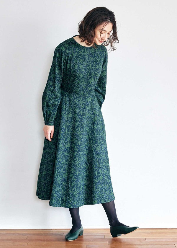 People Tree V&A 聯名幸有機棉葉紋洋裝