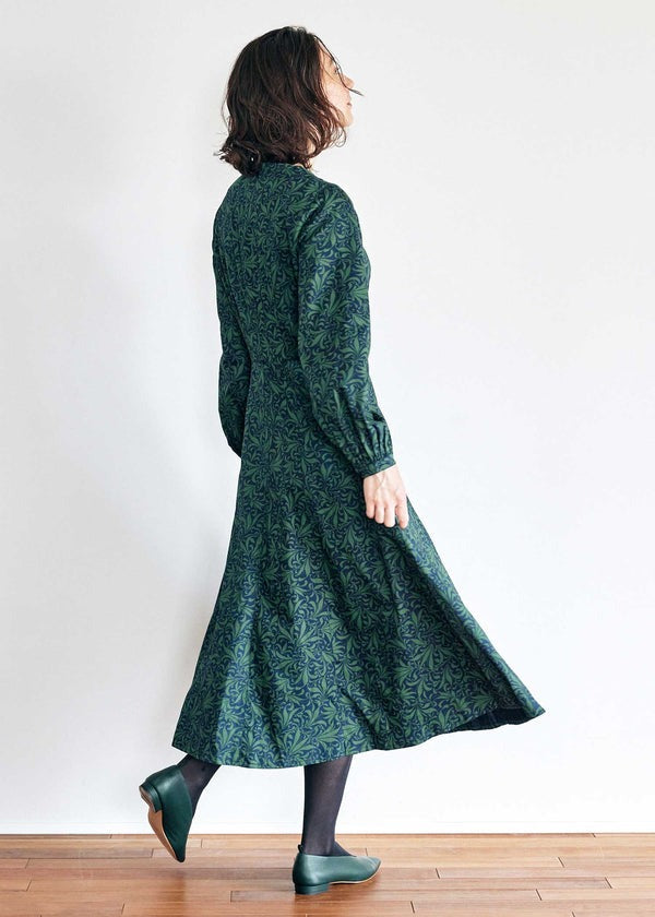 People Tree V&A 聯名幸有機棉葉紋洋裝