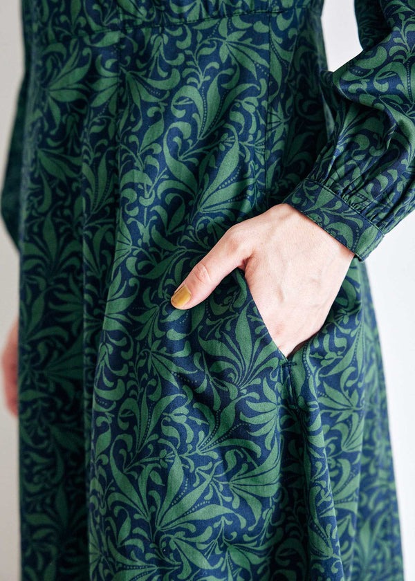 People Tree V&A 聯名幸有機棉葉紋洋裝