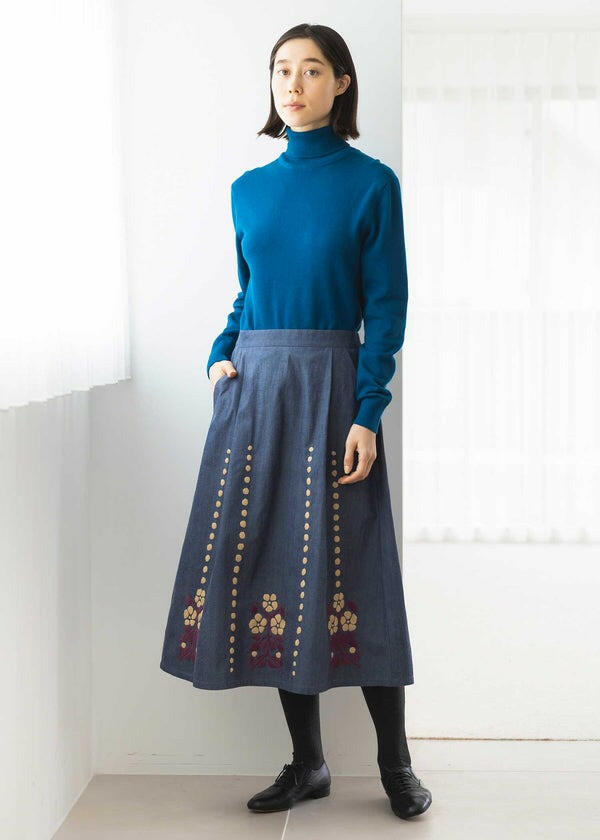 People Tree V&A 聯名織布刺繡長裙