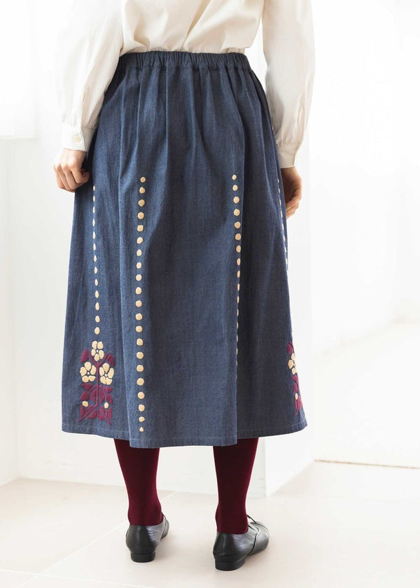 People Tree V&A 聯名織布刺繡長裙