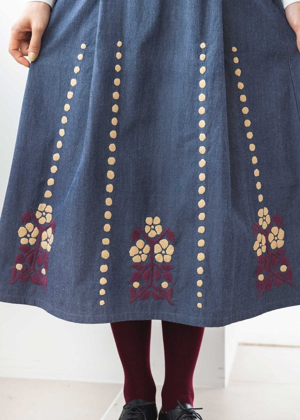 People Tree V&A 聯名織布刺繡長裙