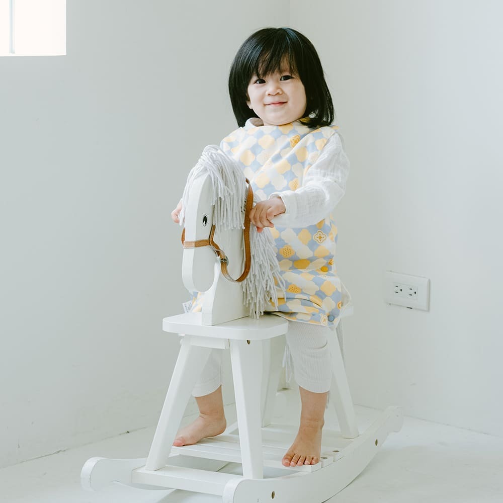 印花樂 寶寶彌月禮盒豪華3件組 - 玻璃海棠2號/俏皮黃藍