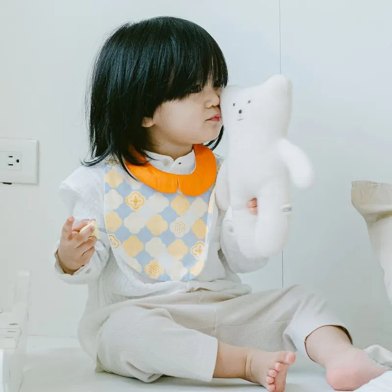 印花樂 寶寶彌月禮盒豪華3件組 - 玻璃海棠2號/俏皮黃藍