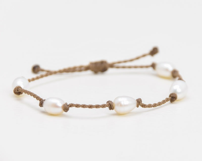 Tula Blue 兒童防水編織手環 - 珍珠與原石系列