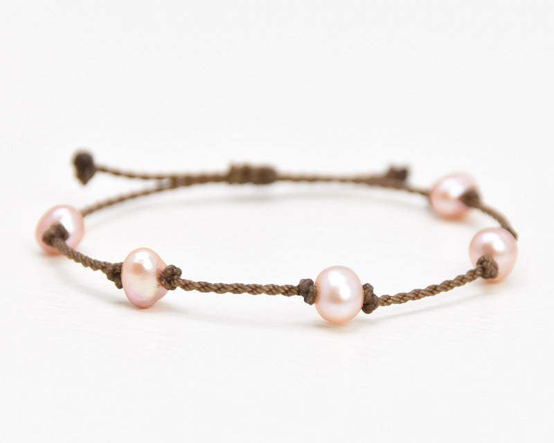 Tula Blue 兒童防水編織手環 - 珍珠與原石系列