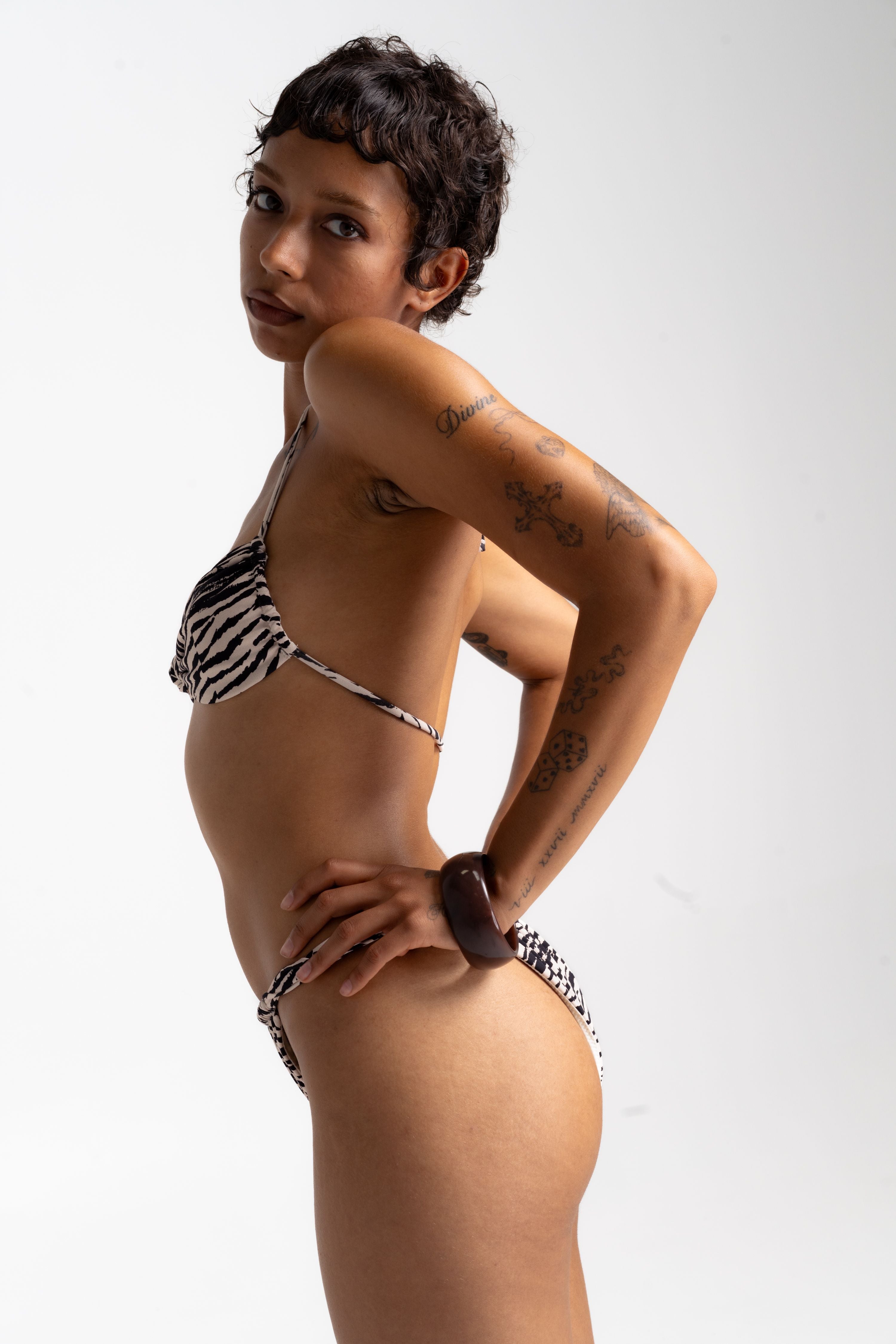 WET 曦光流影 - Tiffany Top 百變扭結比基尼上身 白晝斑紋