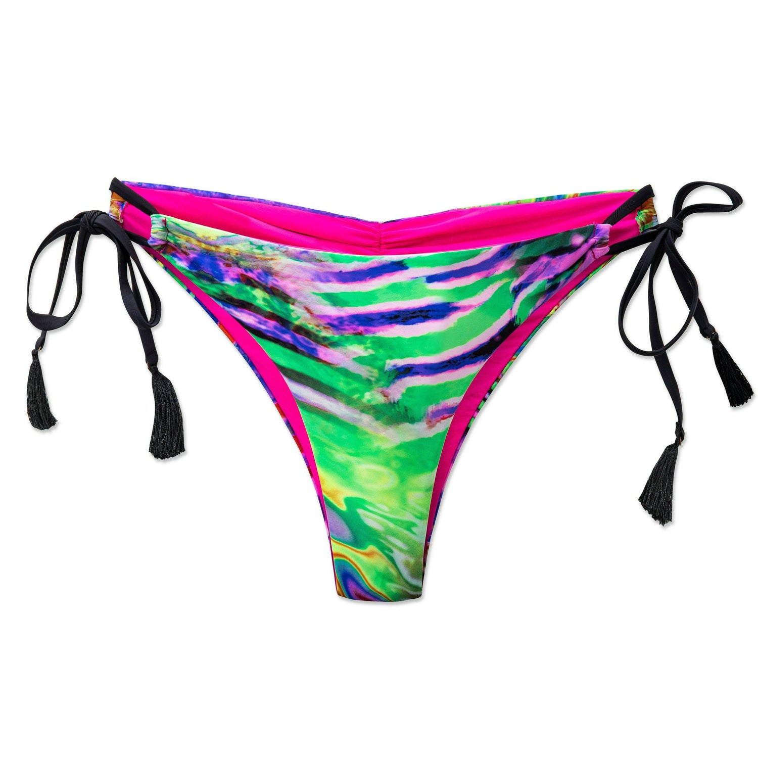 Isla De Ibiza Gigi 經典比基尼下身這款俏皮比基尼下身以亮眼色彩搭配側邊流蘇綁帶設計,增添活潑趣味氛圍。
