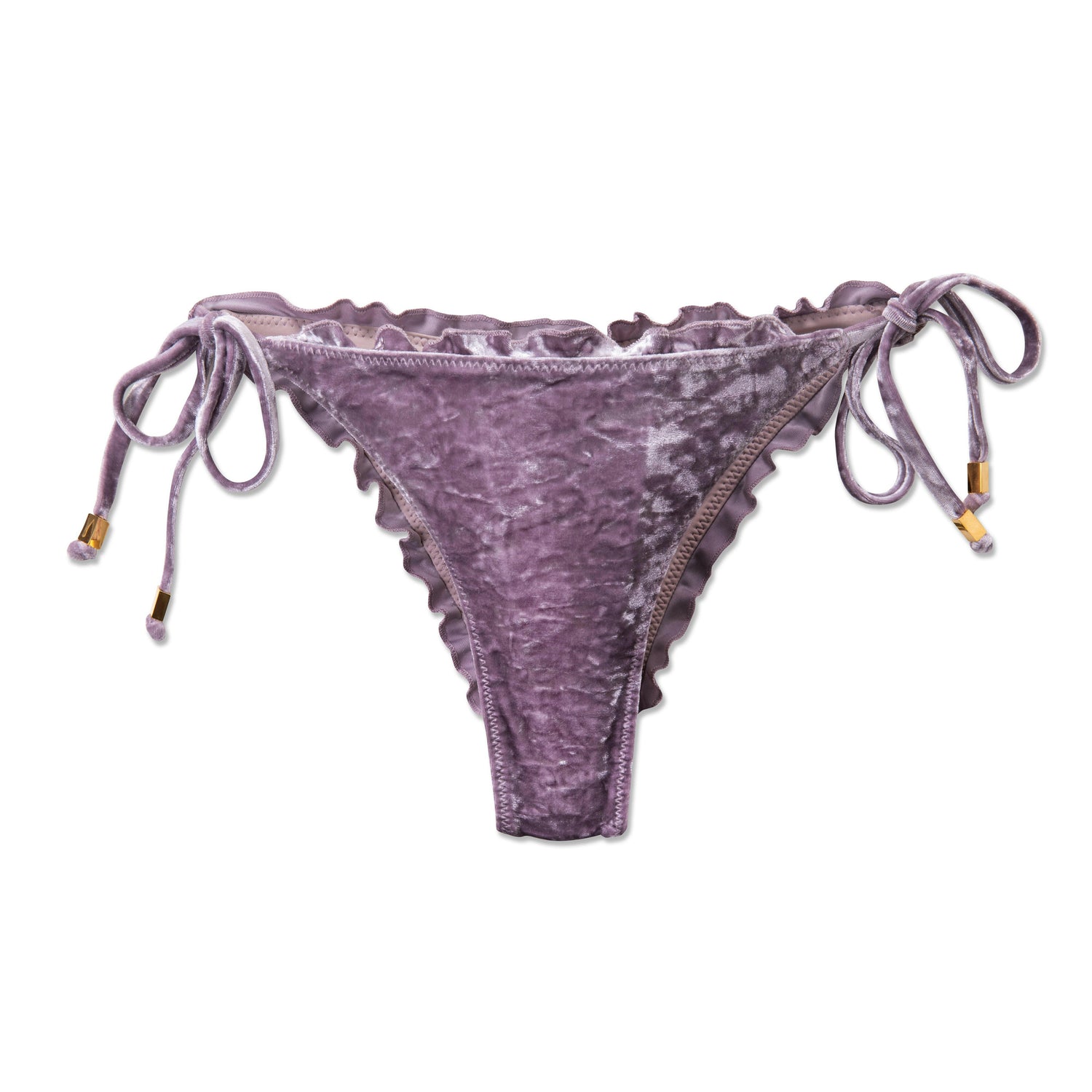 Retro Summer Tia 經典比基尼下身以荷葉邊點綴,後片採用抓皺設計,在經典剪裁中注入性感變奏。