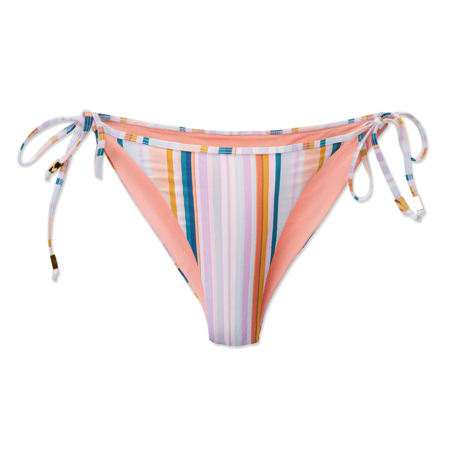 Retro Summer Charli 經典比基尼下身以經典側綁帶為造型,面料採用絲滑質感的巴西混紡,細節設計帶來優雅新意。