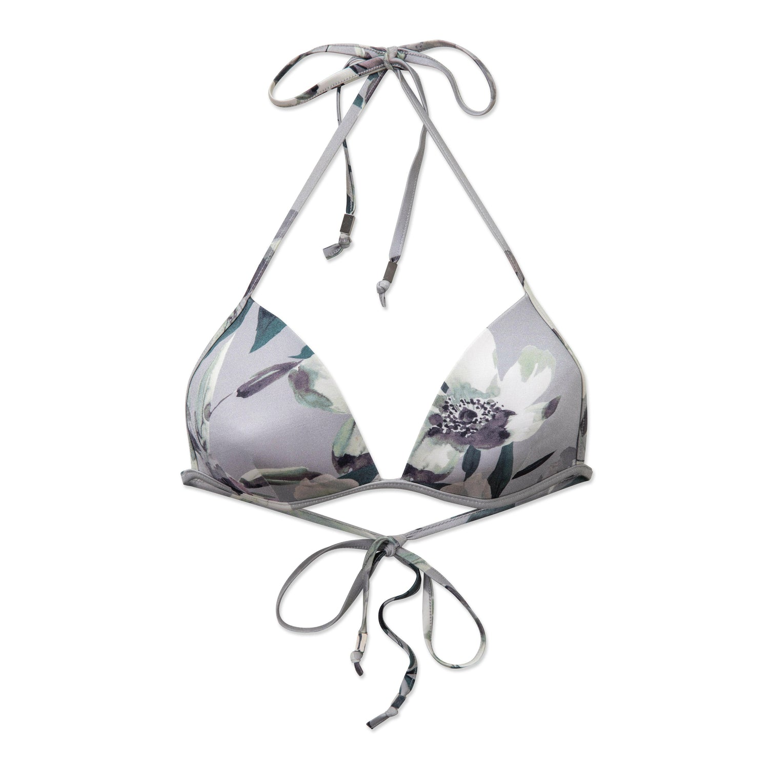 Luxe Yacht Elle 經典比基尼上身採用來自巴西的奢華微光面料,搭配亮眼的花卉圖案,展現迷人魅力。