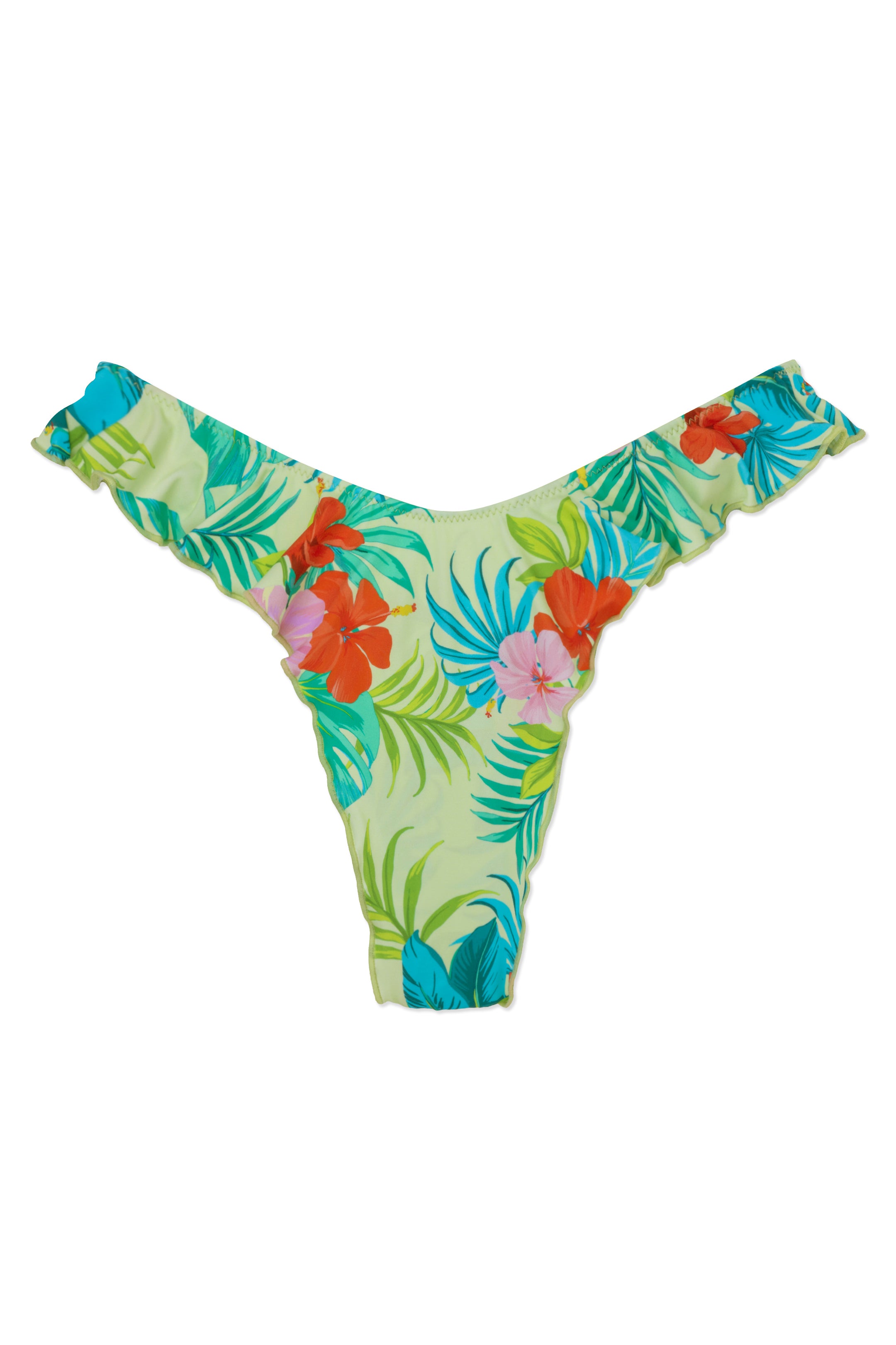 WET 曦光流影 - Farrah Bottom 甜美裙邊比基尼下身 熱帶叢林