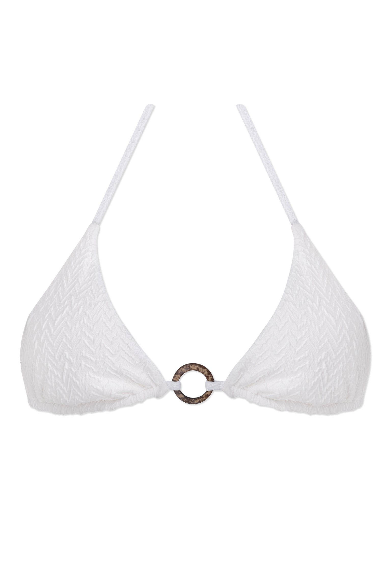 WET 曦光流影 - Brya Ring Top 椰殼圓環經典比基尼上身  曙霧白