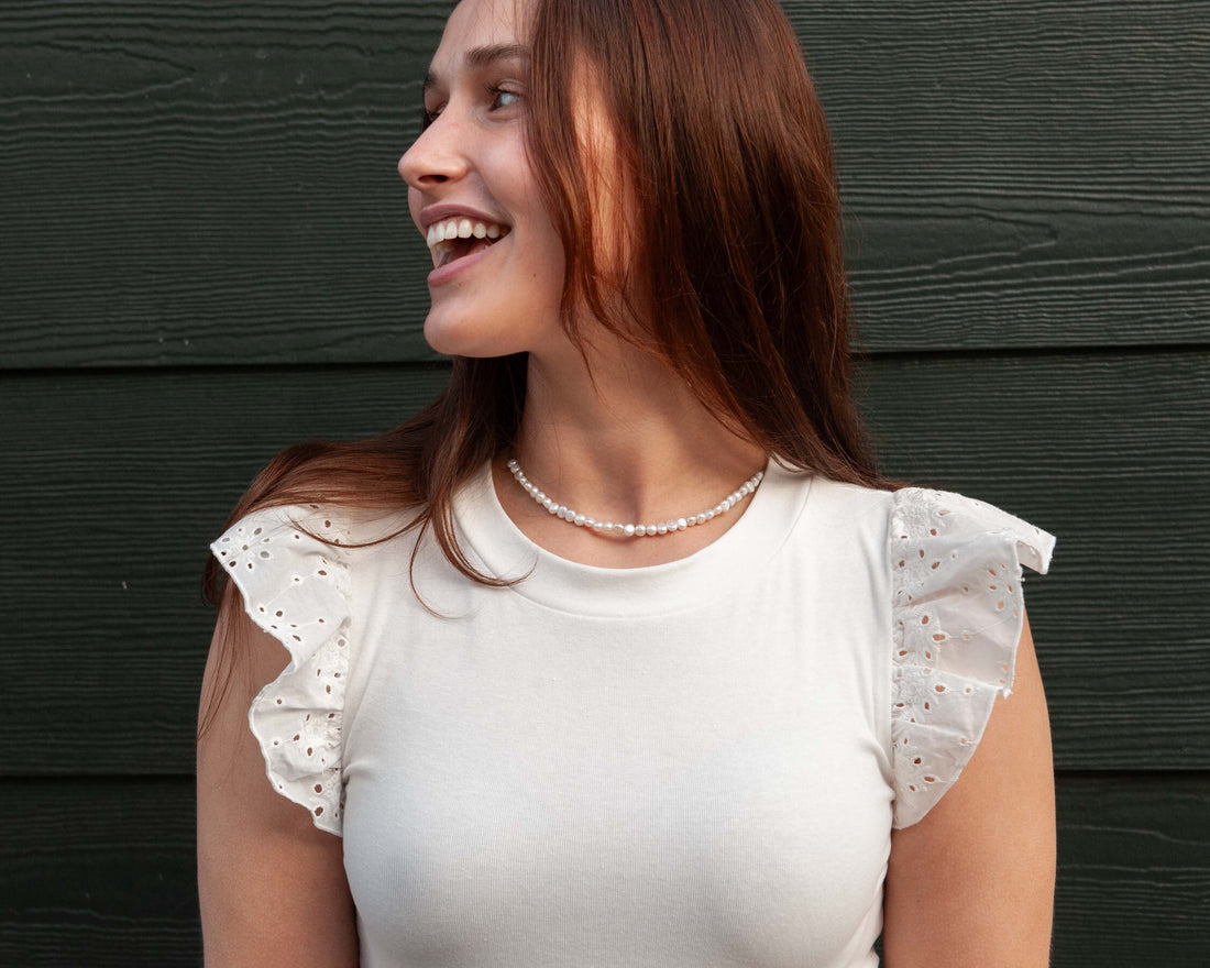 Tula Blue The Crown Pearl 極簡珍珠防水鎖骨鍊