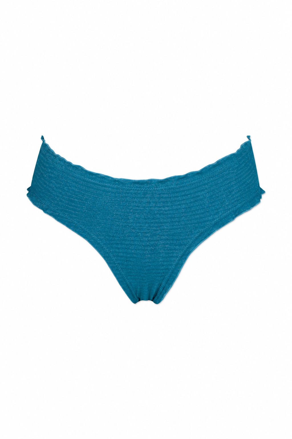 Lilly Bottom 荷葉邊男孩風比基尼下身 流光青 原廠圖片 2