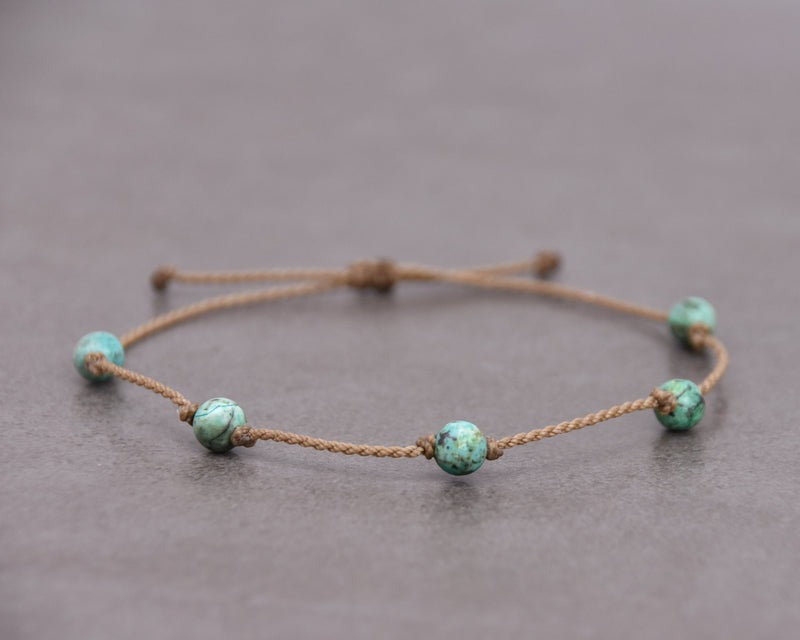 Tula Blue 男士極簡防水編織手環 - 天然原石系列