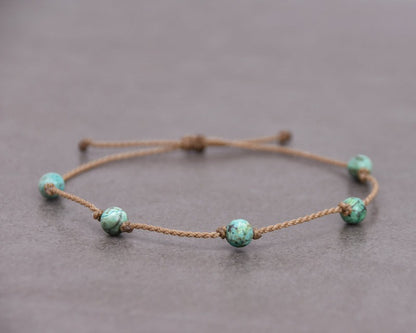 Tula Blue 男士極簡防水編織手環 - 天然原石系列