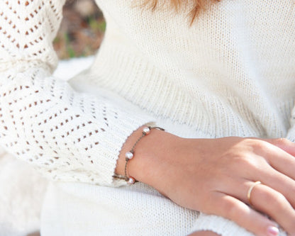 Tula Blue 兒童防水編織手環 - 珍珠與原石系列