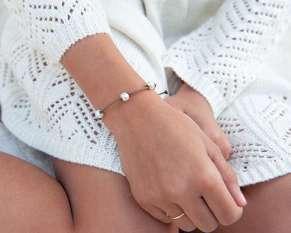 Tula Blue 兒童防水編織手環 - 珍珠與原石系列