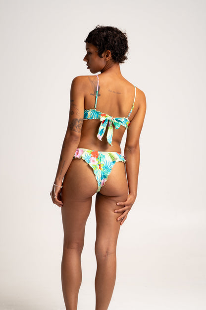 WET 曦光流影 - Farrah Bottom 甜美裙邊比基尼下身 熱帶叢林