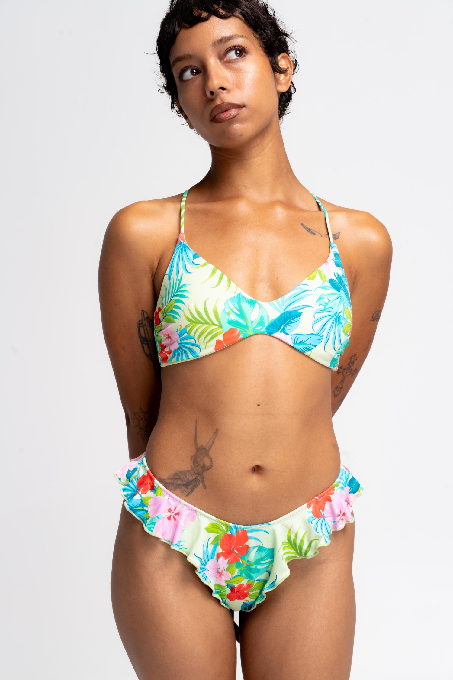 WET 曦光流影 - Sasha Bralette 運動美型比基尼上身 熱帶叢林