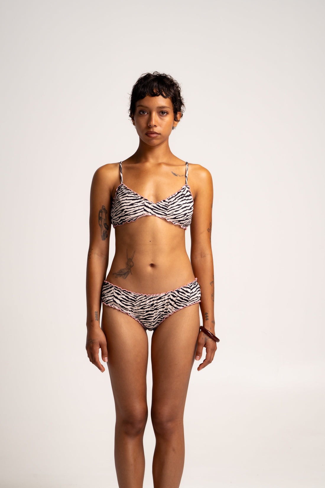 WET 曦光流影 - Paloma Top 荷葉邊經典比基尼上身 白晝斑紋