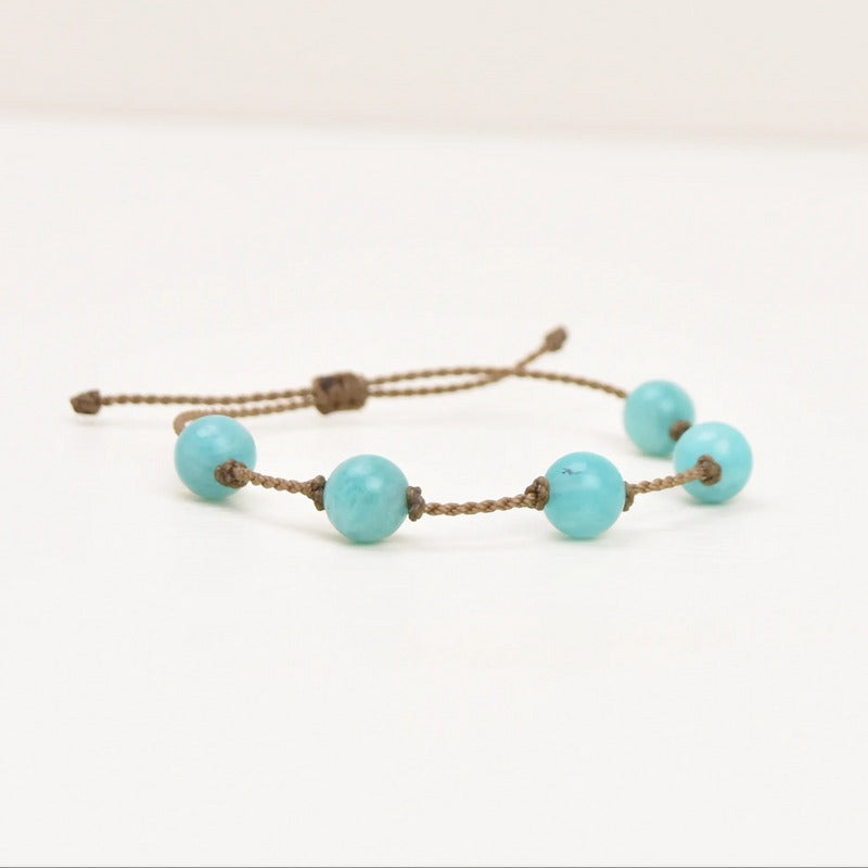 Tula Blue 防水編織手環 - 極簡 5 顆珍珠系列