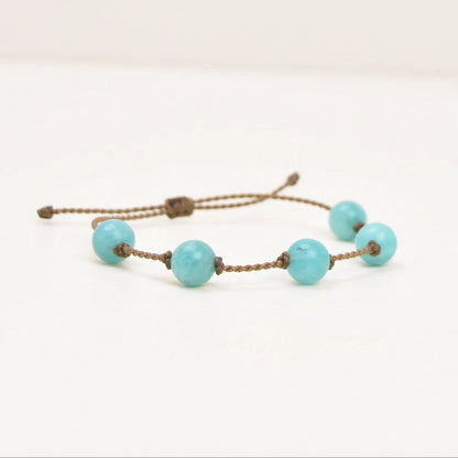 Tula Blue 防水編織手環 - 極簡 5 顆珍珠系列